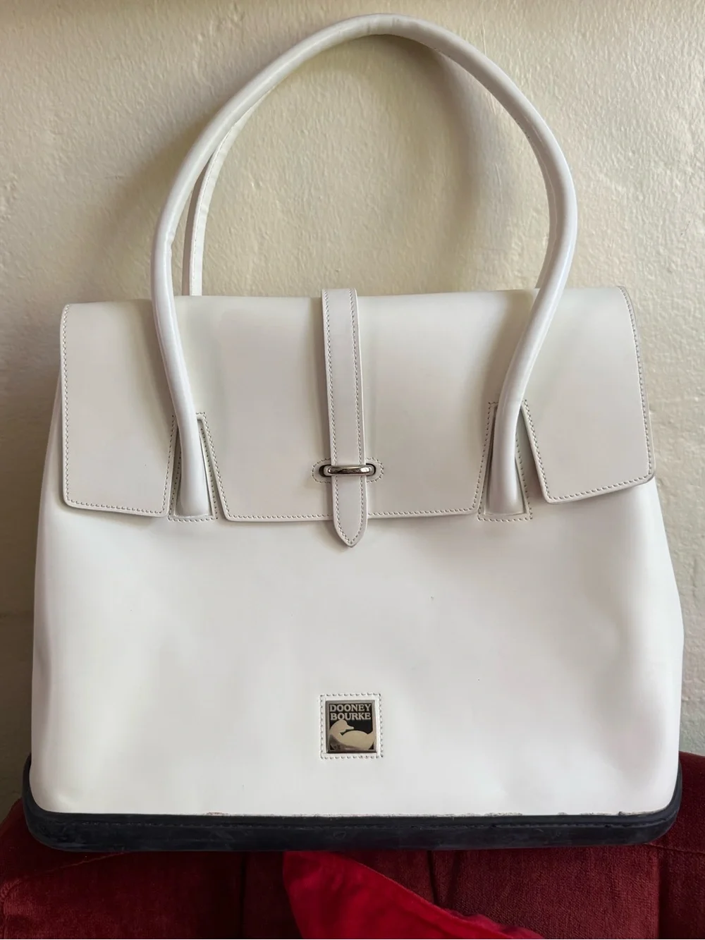 Dooney & Bourke Parasole 90s white leather handbag